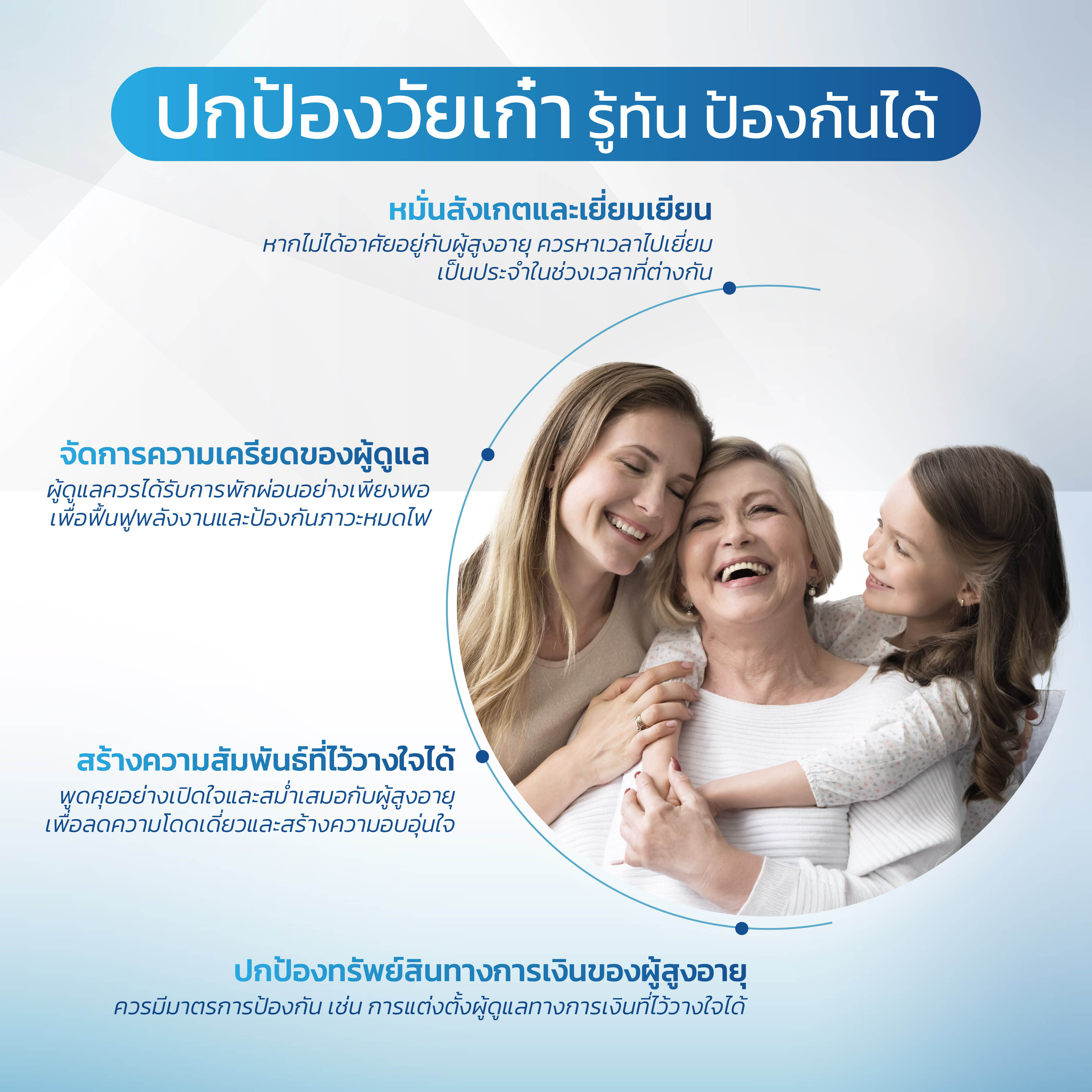 International Day of Older Persons 2025  “ดูแลด้วยหัวใจ สร้างพื้นที่ปลอดภัยให้ผู้สูงอายุ”